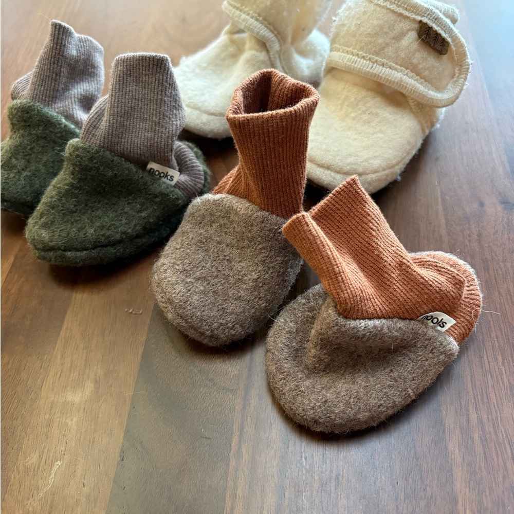 3 sets of 6-12mo baby boots NwoT